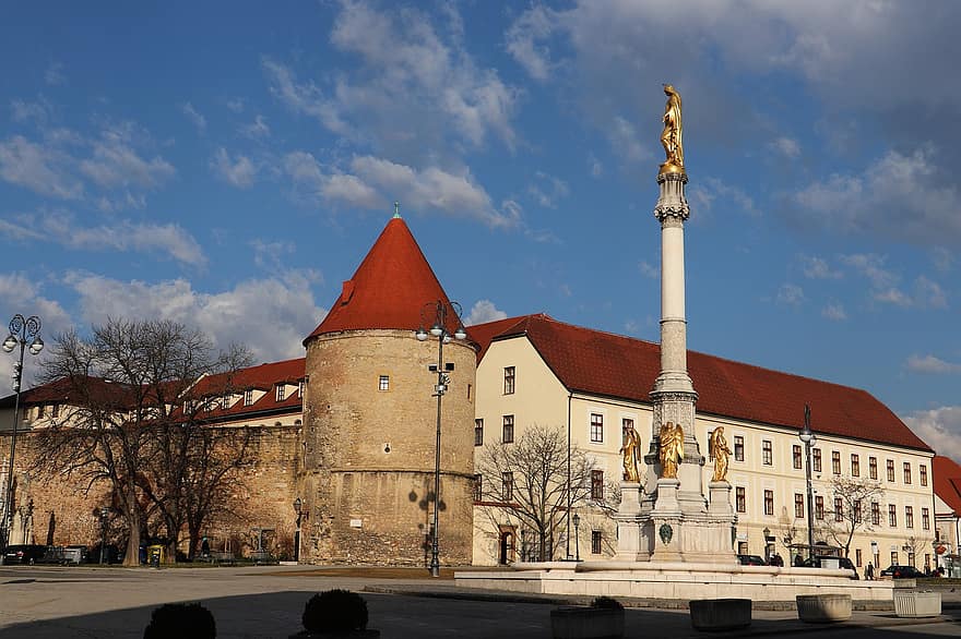 Zágráb, fő tér, történelmi épület, város, építészet, híres hely, történelem, kultúrák, épület külső, vallás, épített szerkezet