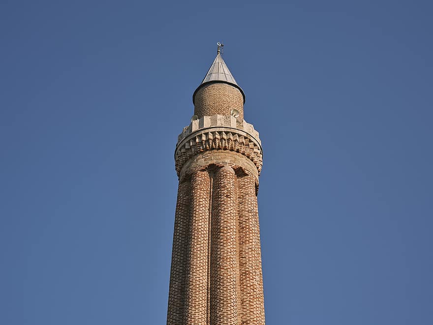 Minarett, Yivliminare-Moschee, Alaaddin-Moschee, Yivli-Minare-Moschee, Seldschukische Architektur, Antalya, Ulu Moschee, Truthahn, Moschee, die Architektur, Religion