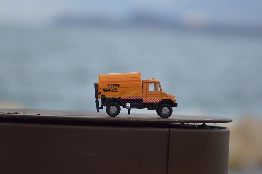 un camion, miniature, jouet, macro, transport, voiture, véhicule terrestre, industrie de construction, industrie, mode de transport, équipement