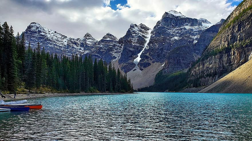 montagne, lago, natura, viaggio, esplorazione, alberi, montagna, paesaggio, acqua, Alberta, foresta