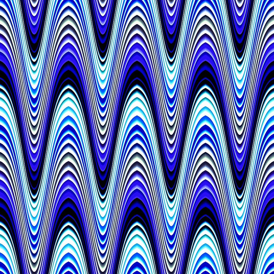 Waves, Wavy, Blue, Pale, Cobalt, Navy, White, Grey, Shades, Shapes, Overlay