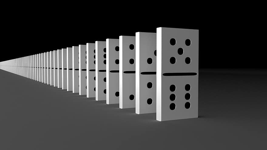 Series, efeito dominó, pedras, Toque, jogar pedra, dominós, dominó, cair sobre