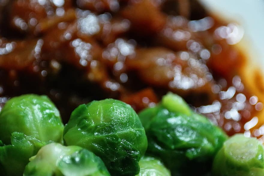 Brussels Sprouts, Goulash, Vegetables, Meal, Dinner, Cook, Food, gourmet, close-up, vegetable, lunch