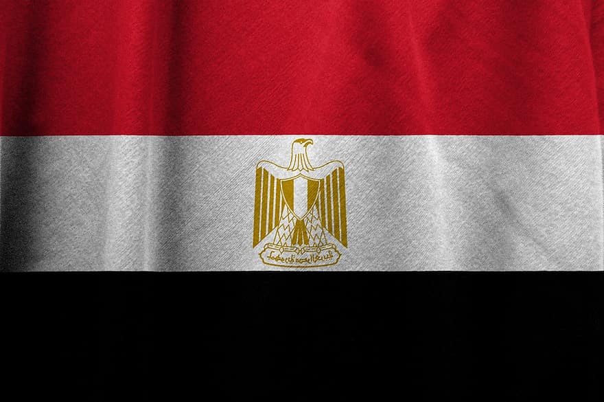 Egyiptom, zászló, ország, szimbólum, egyiptomi, nemzet, nemzeti, hazafias