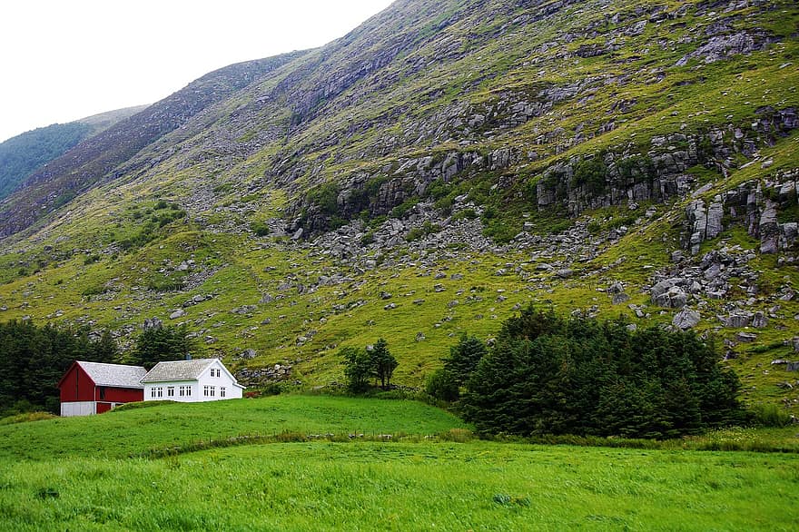 Norvegijoje, kalnas, kaimo, kaime, ruduo