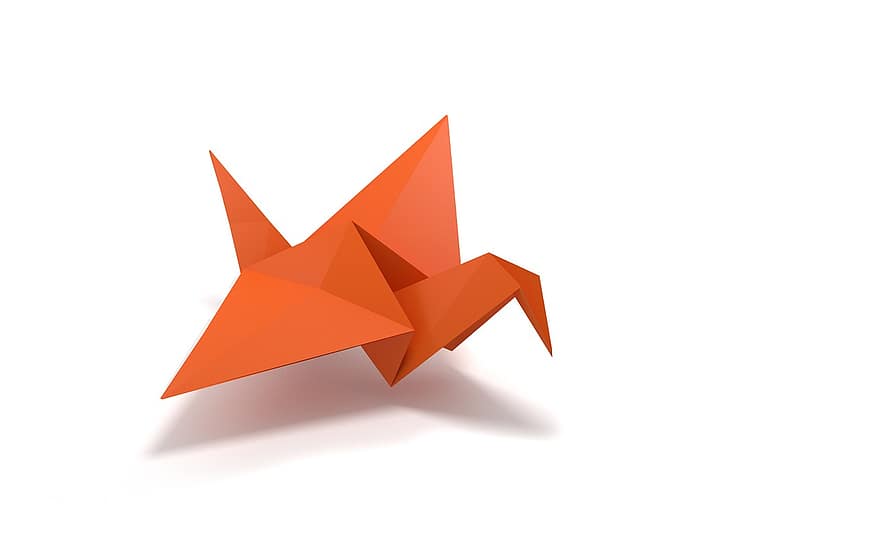 origami, brettpapir, fugl flyr