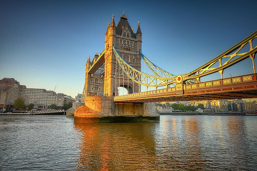 ブリッジ、観光、旅行、タワーブリッジ、ロンドン、イングランド、建物、ランドマーク、建築、歴史的な、シティ