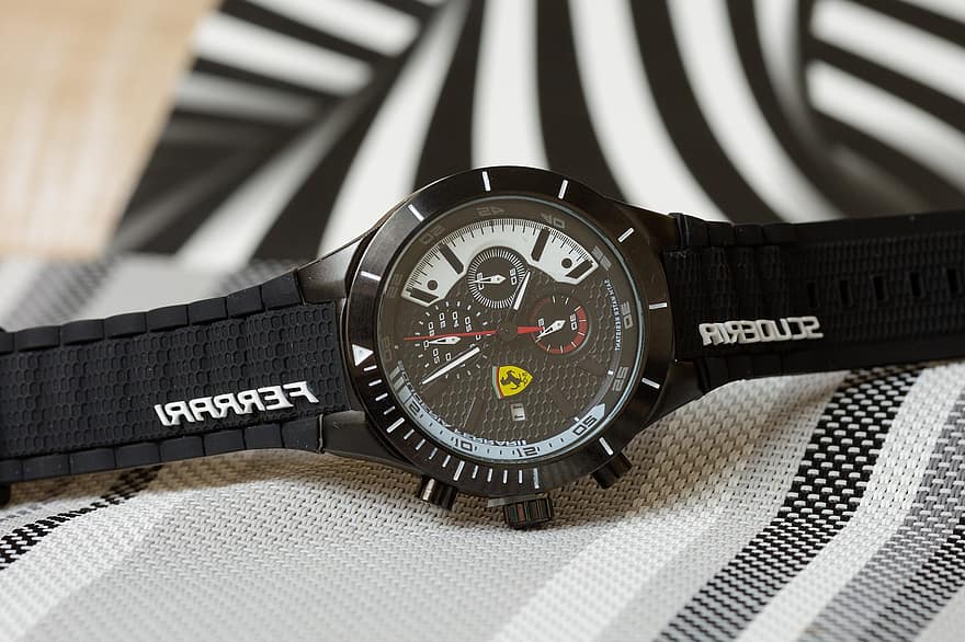 Wristwatch, Watch, Time, Ferrari, Hours, Minutes, Timepiece, Accessory, Fashion, Designer
