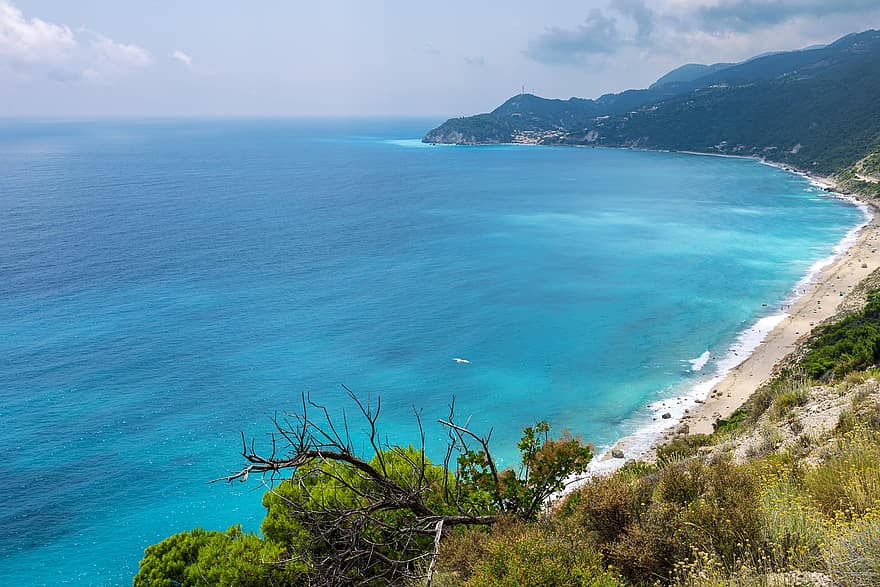 ทะเล, กรีซ, Ionion, การท่องเที่ยว, ชายหาด, น้ำ, กรีก, ฤดูร้อน, สีน้ำเงิน, ภูมิประเทศ, ธรรมชาติ