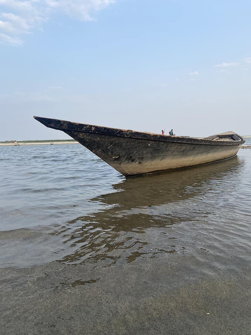 barca, nave, fiume, natura, Assam, India, acqua