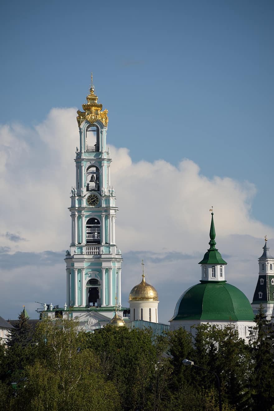 biserică, Trinity Sergius Lavra, sergiyev posad, Lavra Treimii a Sfântului Serghie, arhitectură, creştinism, religie, traversa, loc faimos, culturi, istorie