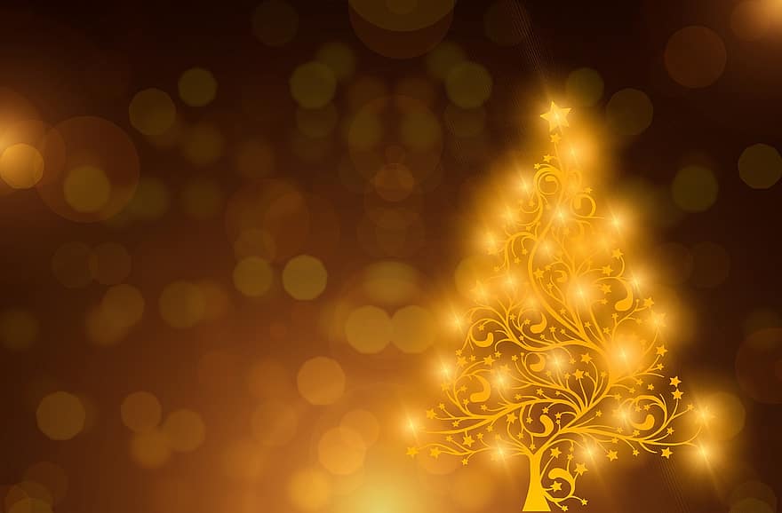 Kalėdos, žvaigždė, atėjimas, fonas, aukso, šviesus, apdaila, Kalėdų papuošimas, poinsettia