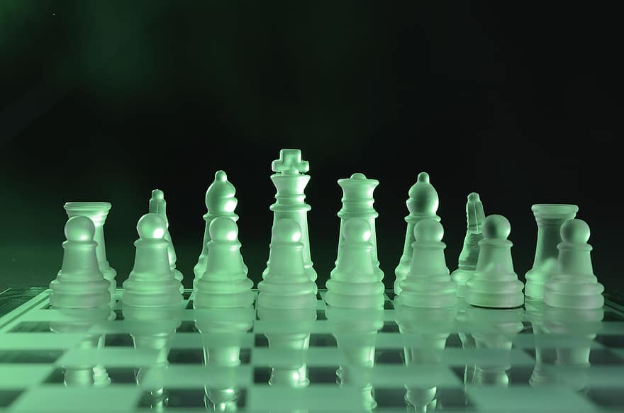 szachy, szachownica, gra planszowa, król, gra w szachy
