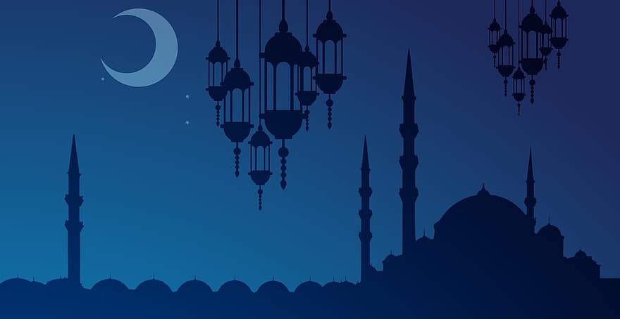 Ramadan, Fanoos, masjid, nacht, Islamitisch, shikh, bidden, vastend, quran, aanbidden, sjeik