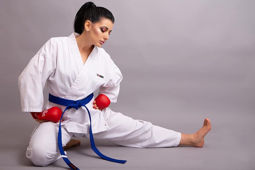 Woman, Portrait, Karate, Sport, Fist, Fighter, Boxing, Judo, Belt, Competition, Action