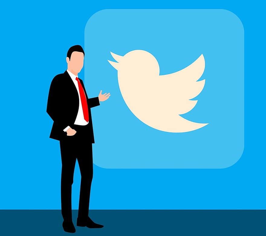 tweet, sociala media, twitter logo, twitter fåglar, twitter ikon, sociala medier ikoner, edin, företag, kostym, full, bakgrund