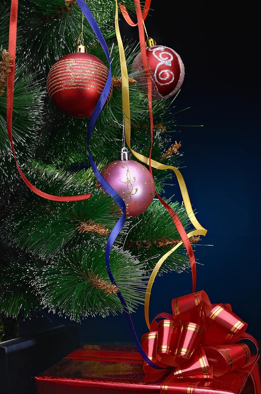 dekorasyonlar, Noel, taşaklar, Noel ağacı, Noel topları, süsler, gelenekler, arka fon, Noel sezonu, hediye, mevcut