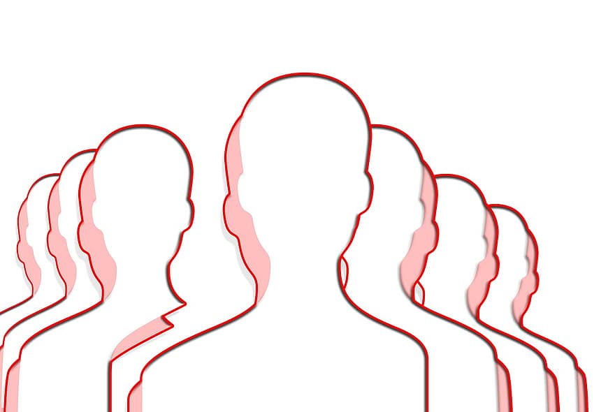 Silhouettes, Men, Head, Figures, Face, Person, Heads