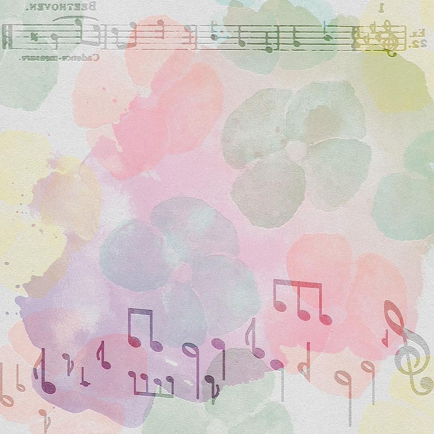 Digital Paper, Musical Notes, Watercolor, Notes, Music, Song, Design, Musical, Vintage, Frame, Paper