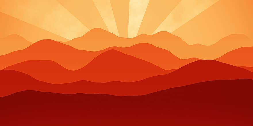 Landschaft, Sonnenuntergang, Sonnenaufgang, Sonnenuntergang Landschaft, Horizont, orange Landschaft, orange Sonnenuntergang