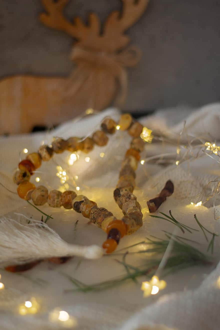 ambra, Resina di pietra solare, collana, accessorio, gioielli, gioielli da donna, decorazione, sfondi, celebrazione, avvicinamento, regalo