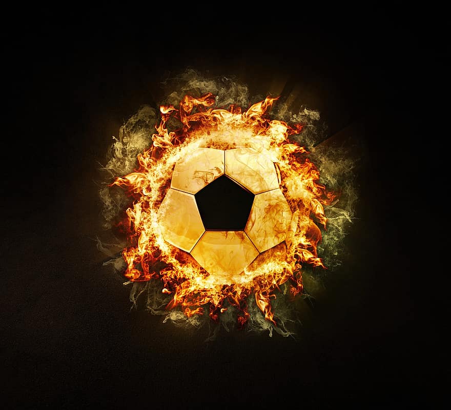 olahraga, bola, sepak bola, permainan, api