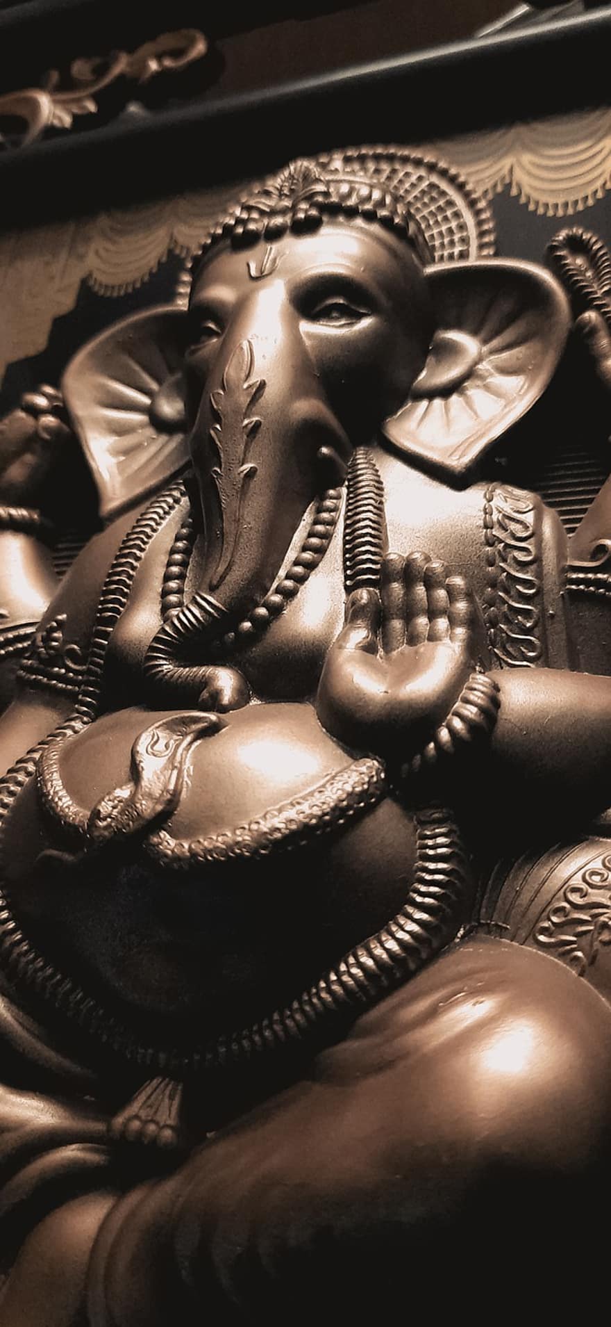 코끼리, 동상, 힌두 인, 하나님, 간판, 가 네쉬, 힌두교, 전통적인, 영적인, 우상, 푸자