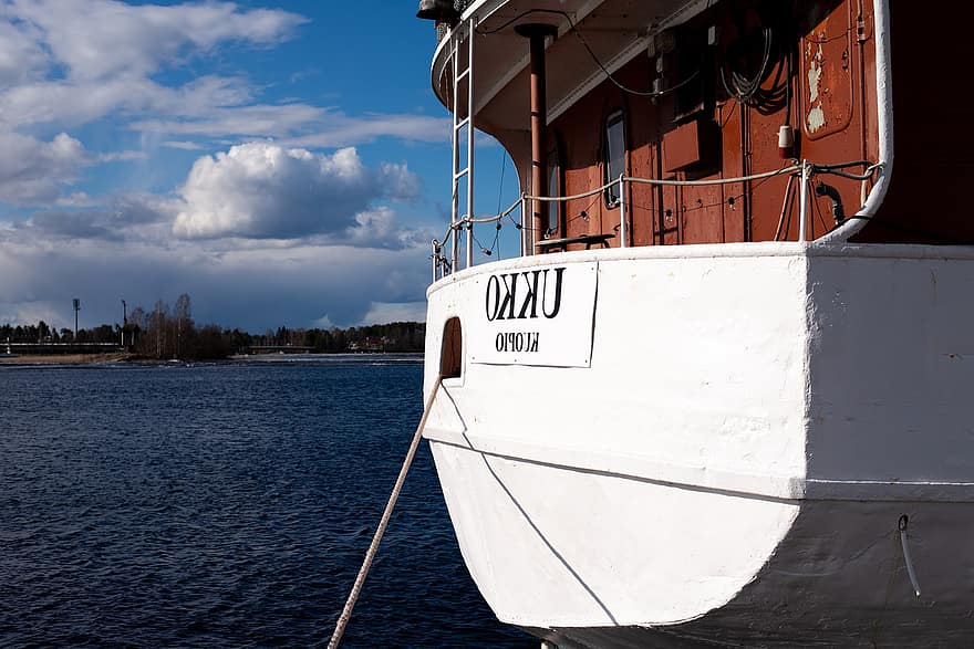 Kuopio, Finnország, hajó, kikötő, tenger, szállítás, vitorlázás, víz, jacht, utazás, vitorlás