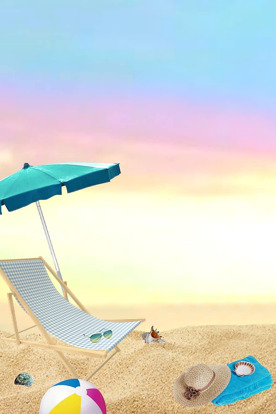 zachód słońca, plaża, tło, parasol, piasek, okulary słoneczne, krajobraz, morze, ocean, wschód słońca, woda