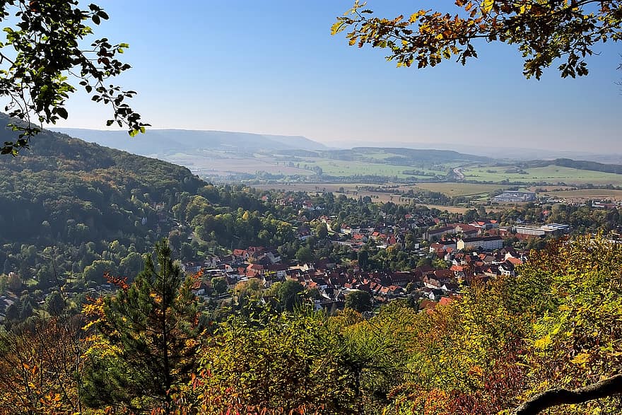 miasto, Natura, Wieś, wiejski, na dworze, Południowy Harz