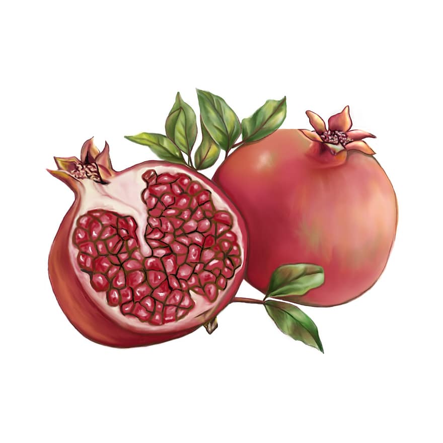 Pomegranate, Fruit, Food, Sweet, Fresh, Produce, Healthy, Delicious, Snack, Dessert