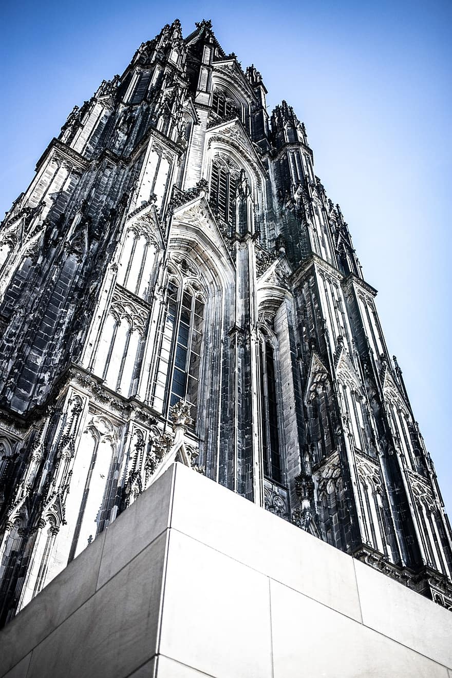 cathédrale de Cologne, la tour, cathédrale, eau de Cologne, église, le musée de la cathédrale, bâtiment, dôme, point de repère, pierre, architecture