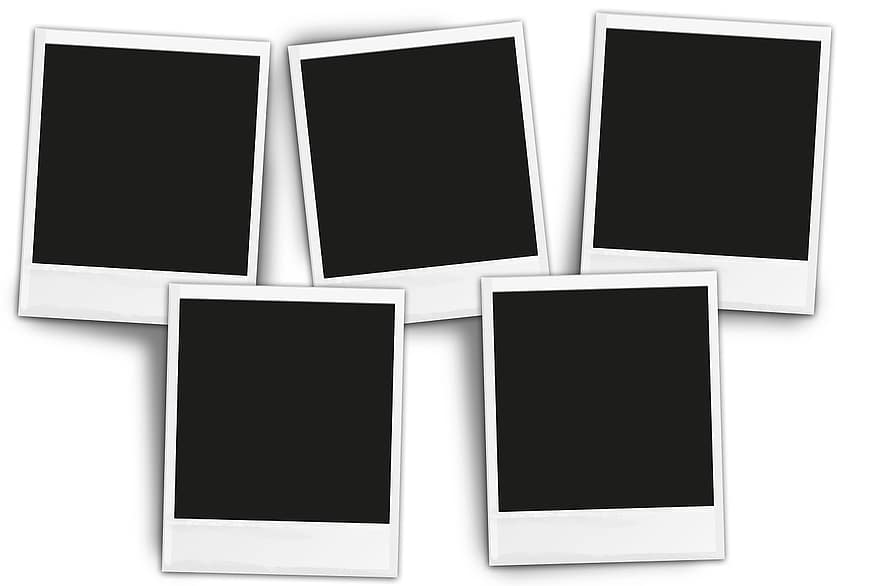 polaroid, retro, ram, årgång, gammal, analog, direkt, omedelbar, bild