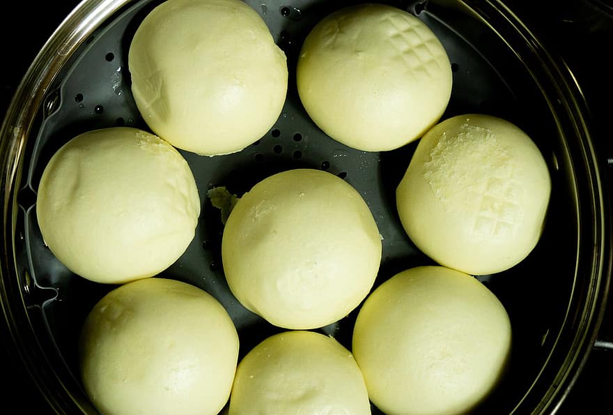 Buns, Dough, Bread, Snack, Steamed, Steamed Buns, Oven, Preparation, Baking