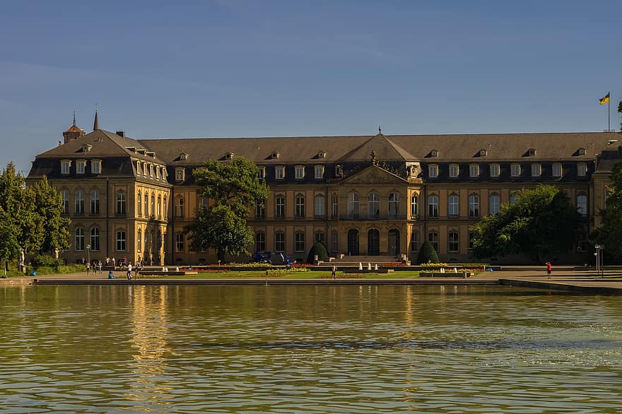 nytt slott, arkitektur, bygning, Stuttgart, Tyskland, borg, steder av interesse, historisk, by, gammel, reise