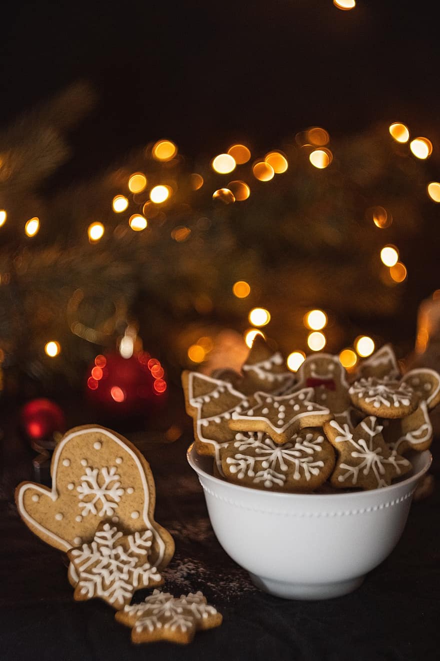 biscotti, Natale, biscotti di Natale, biscotti allo zenzero, celebrazione di Natale, sfondo di Natale, vacanze, stagione natalizia, Avvento, dolci, ossequi