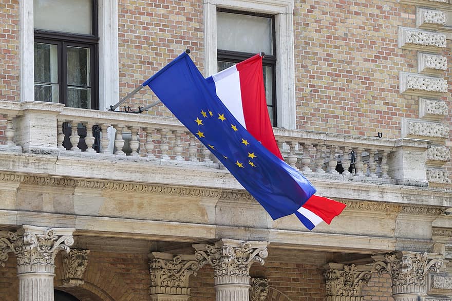 σημαίες, μπαλκόνι, Κτίριο, κροατία