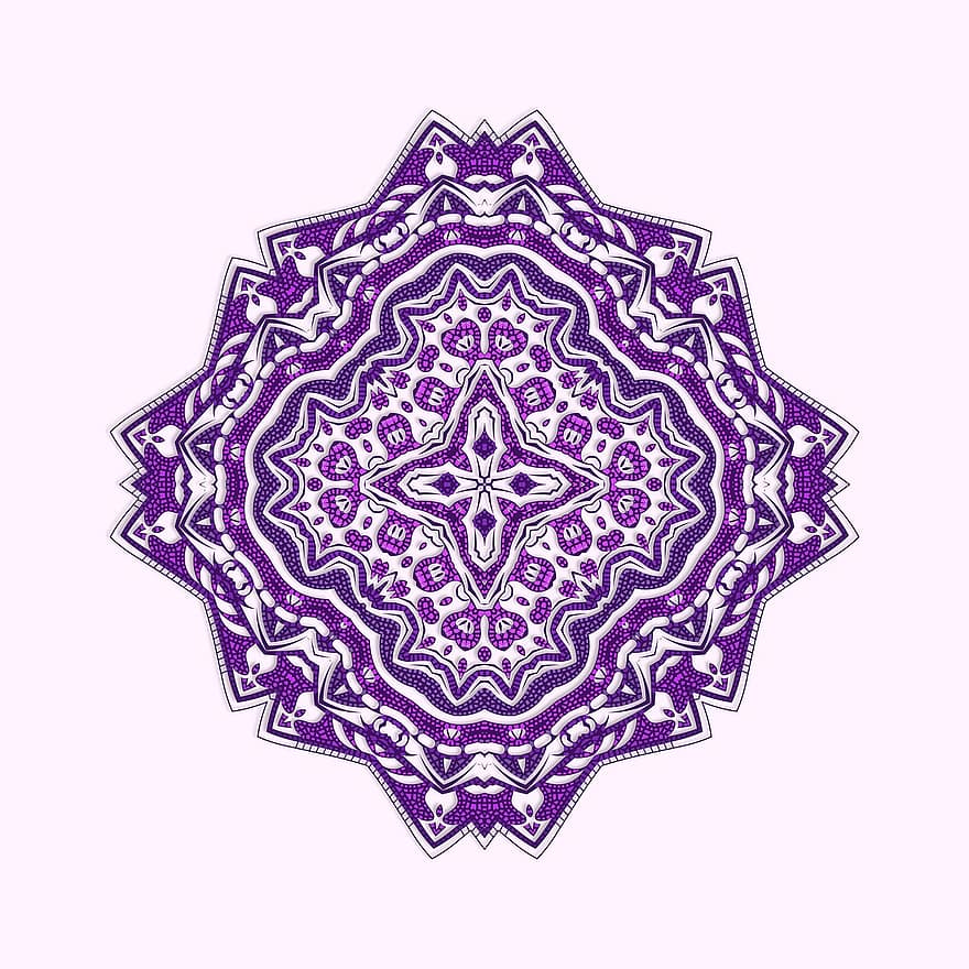 mandala, violet, des mandalas, équilibre, du repos, Obliger, compensation, chakra, énergie, inspiration, kaléidoscope