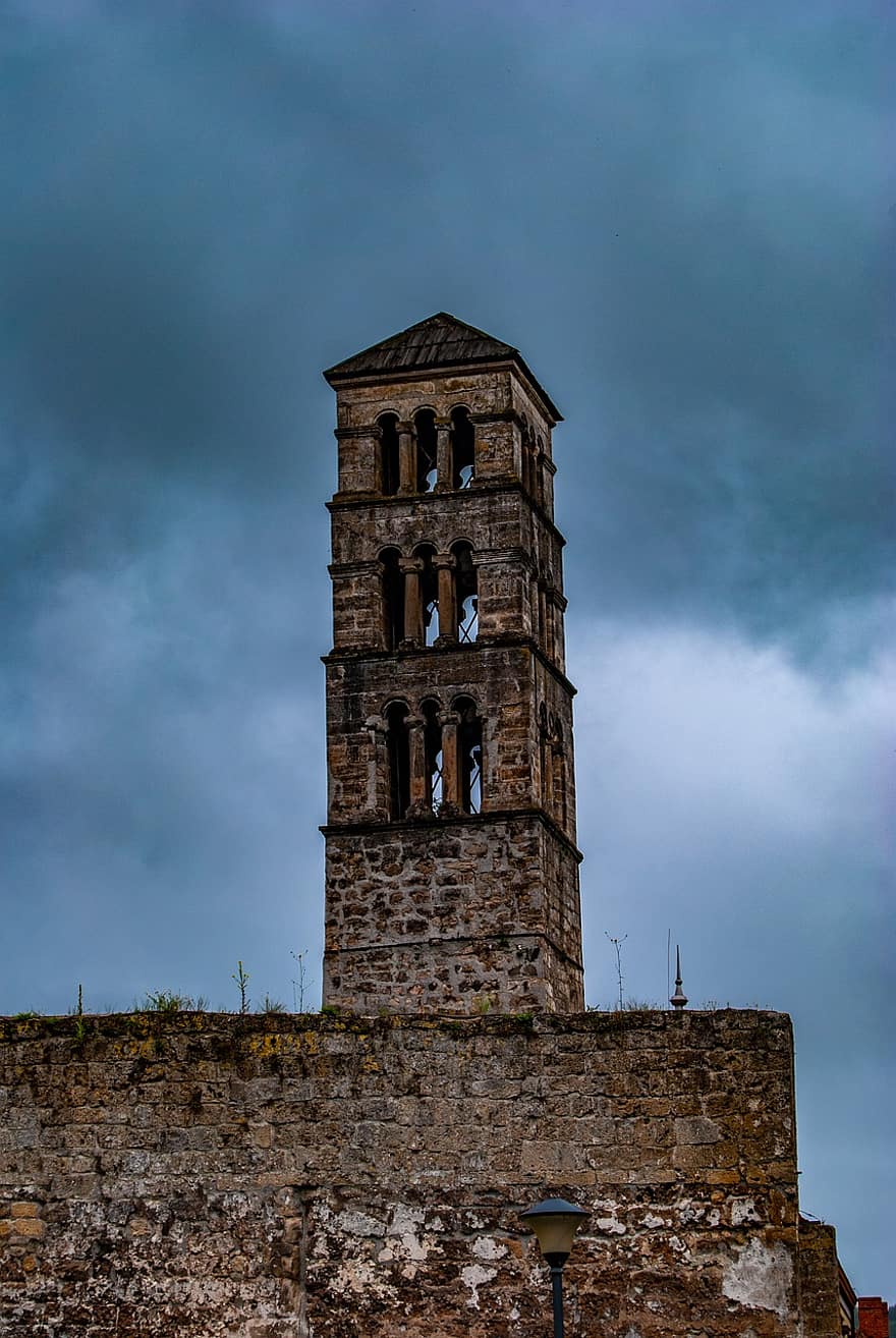 Jajce, Jajce fästning, torn, vakttorn, syn, se upp, himmel, Bosnien och Hercegovina, Europa, balkan