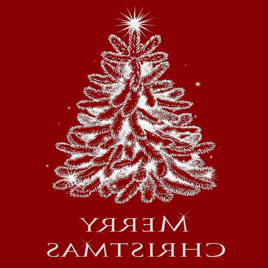 jul, rød, hvit, juletre, julehilsen, bakgrunn, julepynt, julemotiv, rød jul, dekorasjon, gran tre