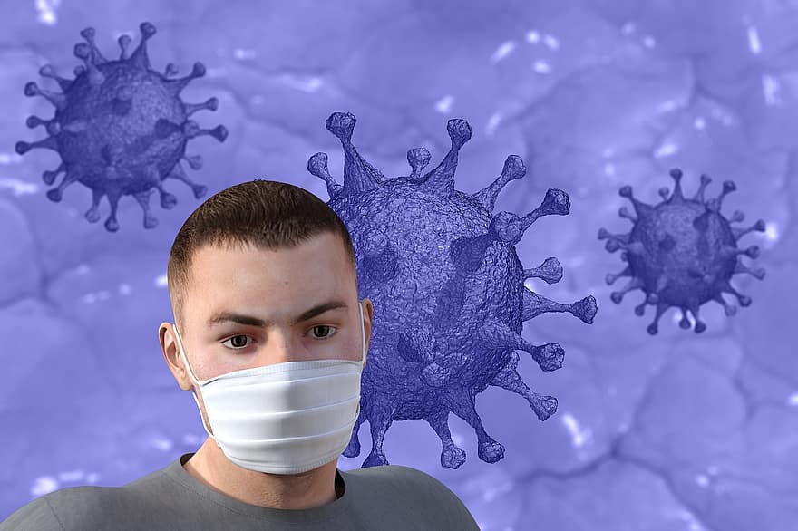 mies, covid-19, kasvonaamio, pandeeminen, virus, koronaviirus, suojaus, turvallisuus, suojamaski