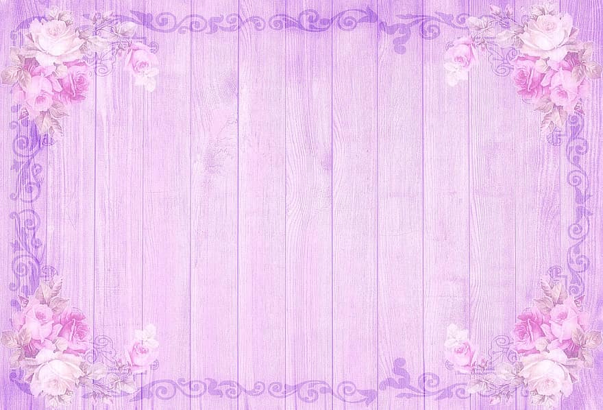 Lilac, Pink, Playful, Vintage, On Wood, Structure, Frame, Wood, Violet, Spring, Background