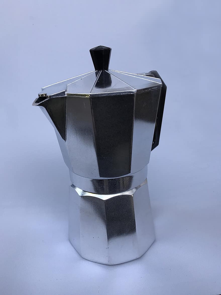 espreso kavos virimo aparatas, kavos aparatas, kava, espresso, prietaisą, Iš arti, vienas objektas, metalo, įranga, plieno, gerti
