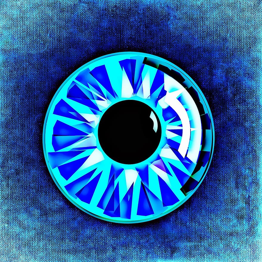 olho, fundo, abstrato, azul, Vejo