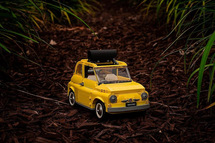 samochód, miniaturowy, klocki Lego