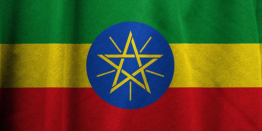 ефіопія, прапор, країна, нації, національний, символ, патріотизм, банер, патріотичний, емблема, національність