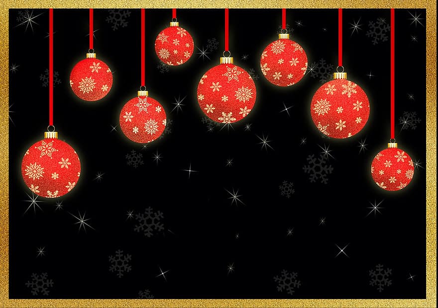 Christmas Balls, Frame, Background Image, Christmas, Balls, Noble, Decoration, Deco, Christmas Greeting, Christmas Decorations, Christmas Time