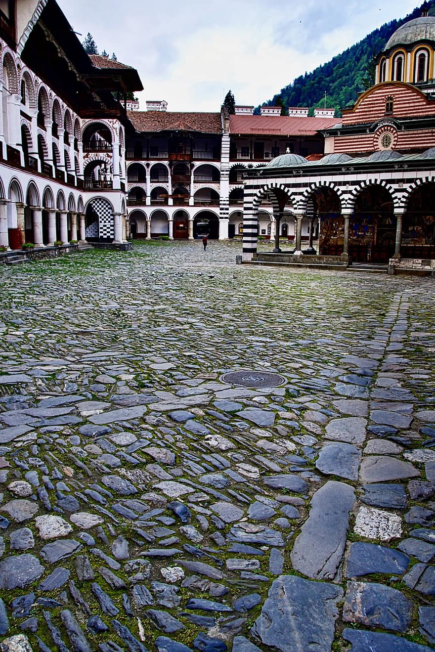 luostari, Rica, Bulgaria, kaaria, värikäs, kristinusko, uskonto