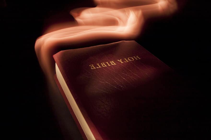 библия, Пожар, сжигание, религия, Бог, Иисус, книга, христианство, духовность, католицизм, пламя