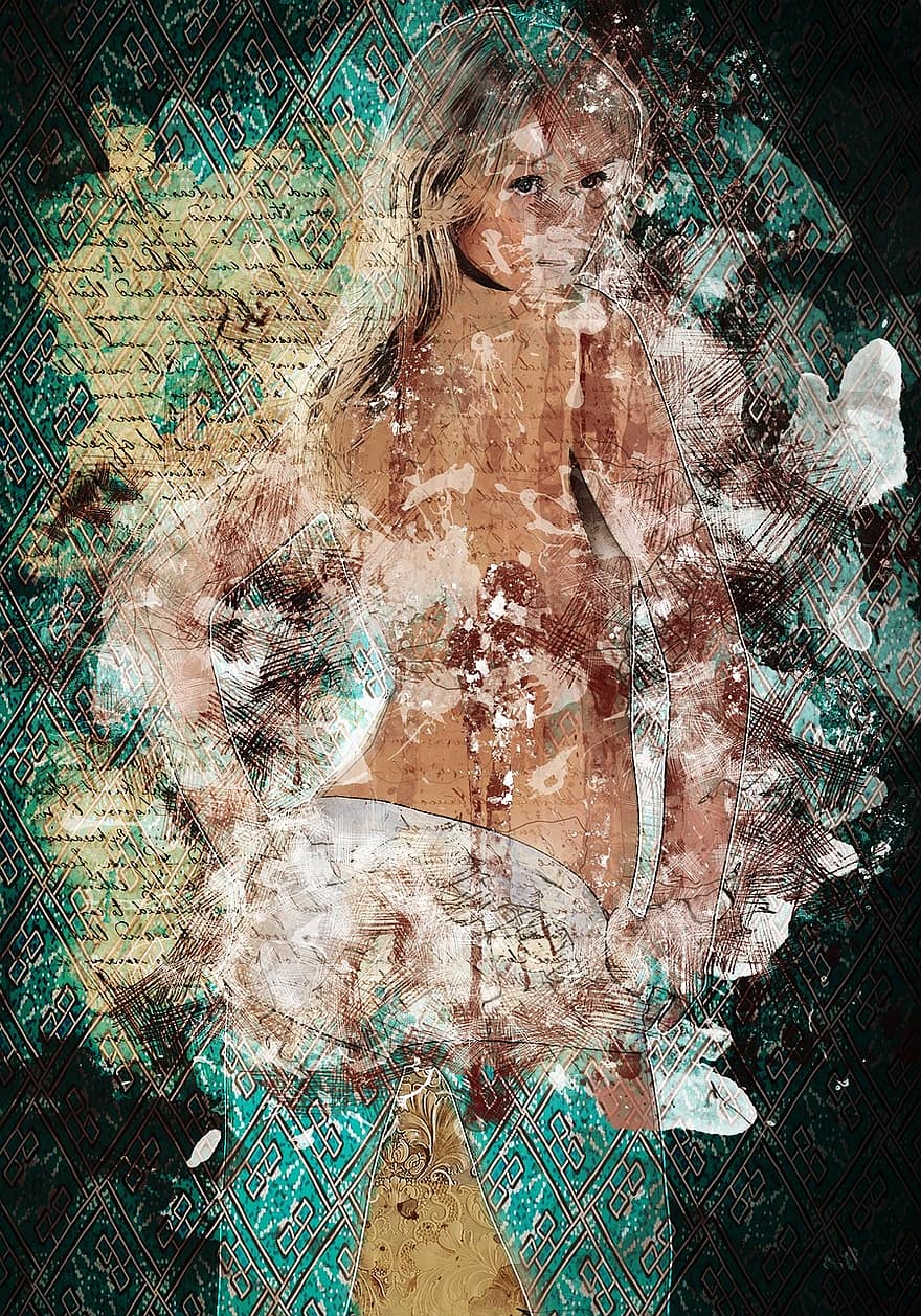 Art, Collage, Design, Colorful, Color, Abstract, Painting, Fantasy, Artistically, Graphic, Woman